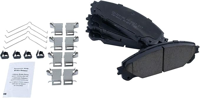 TRQ Premium Posi Ceramic Disc Brake Pad Front Kit for Toyota Lexus