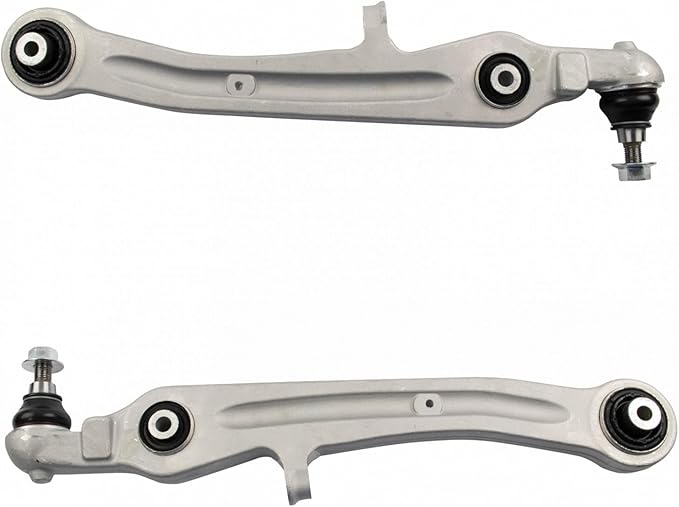 TRQ Front Left and Right Lower Control Arm with Ball Joint Set 2 Piece Compatible with 2004-2010 Audi A8 Quattro 2007-2009 Audi S8