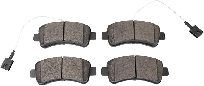 TRQ Rear Ceramic Brake Pad Set Compatible with 2014-2021 Ram ProMaster 1500 2014-2021 2500 2014-2021 3500 with Vented Rear Rotors Models
