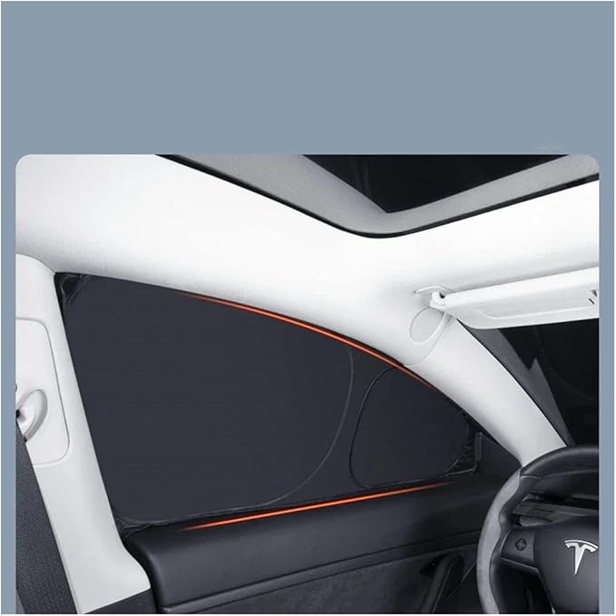 Compatible with 2016-2024 Tesla Model 3 Highland Sunshade Side Windows Rear Windshield Sun Shades Reflective Covers Sunproof UV Rays Privacy(6PCS Side Window)