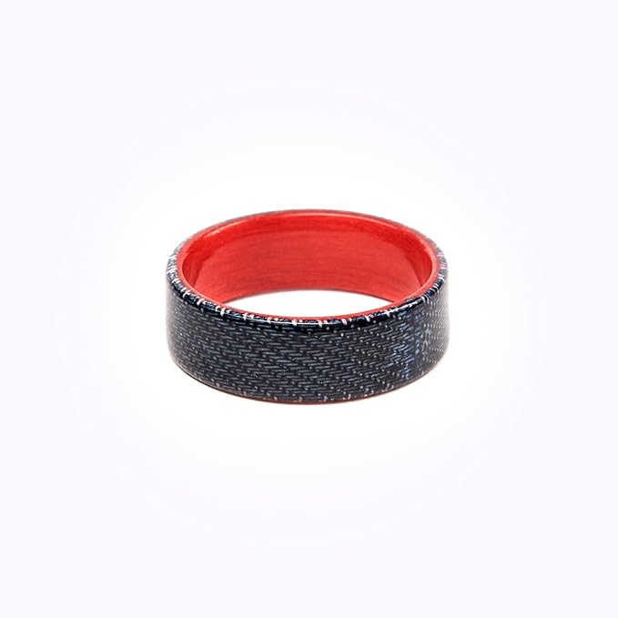 CNICK Tesla Key Ring Accessories: Handmade Wooden Ring for Model 3/Y/X/S to Replace Key Card Key fob.(Jeans, 8.5)