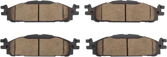 TRQ Front Brake Pads Ceramic Hardware Compatible with 2011-2019 Ford Explorer 2009-2019 Flex 2010-2019 Taurus 2009-2012 Lincoln MKS 2010-2019 MKT