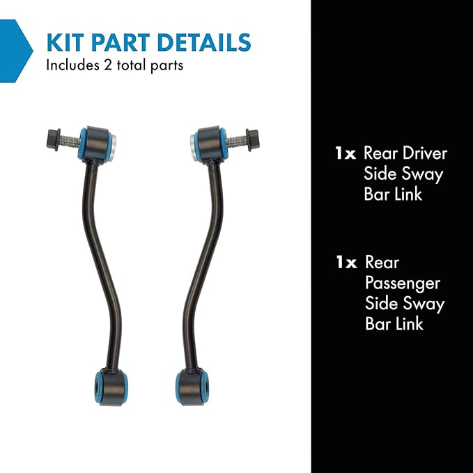 TRQ Rear Sway Bar Stabilizer Link Set Compatible with 2001-2005 Ford Explorer Sport Trac