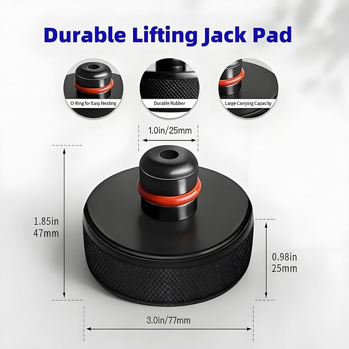 Chirano Lifting Jack Pads Compatible with Tesla Model 3/S/X/Y/Y Juniper, 4 Pucks with a Storage Case, Accessories for Tesla Vehicles 2013 to 2026