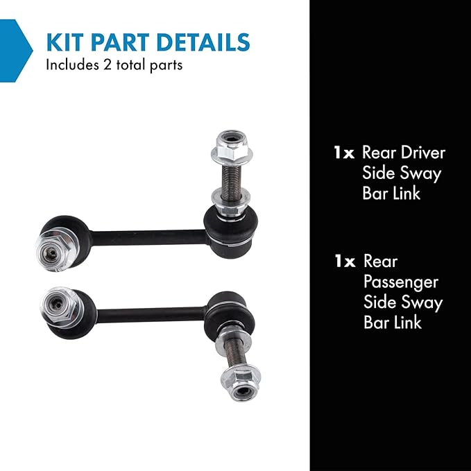 TRQ Rear Driver and Passenger Side Sway Bar Link Set Compatible with 2013 INFINITI JX35 2014-20 QX60 2022 QX60 2013-20 Nissan Pathfinder 2015-23 Murano