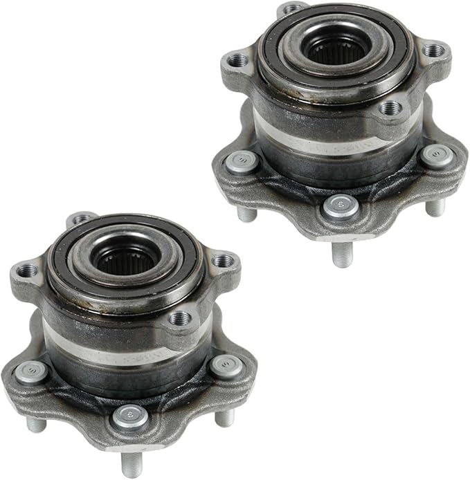 TRQ Rear Wheel Bearing and Hub Assembly Set 2 Piece Compatible with 2003-2007 Nissan Murano AWD