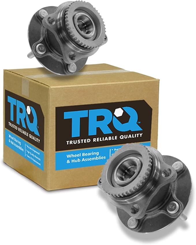 TRQ Rear Left and Right Wheel Bearing and Hub Assembly Set 2 Piece Compatible with 2004-2008 Mitsubishi Endeavor Front Wheel Drive 2010-2011 Endeavor Front Wheel Drive