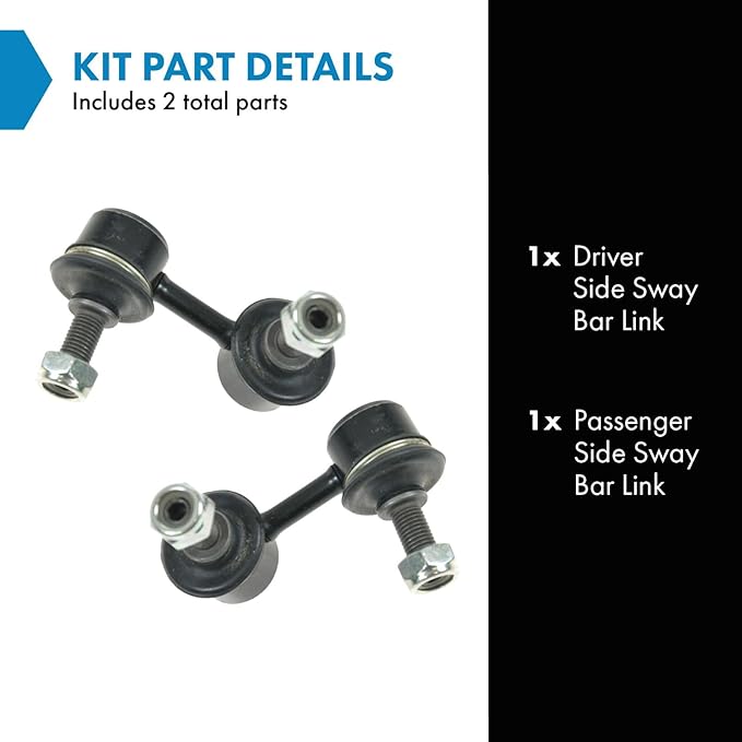 TRQ Driver & Passenger Side Sway Bar Stabilizer Link Set Compatible with 2002-2006 Acura RSX 2000-2009 Honda S2000 1995-2002 Mazda Millenia