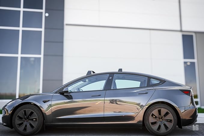Tesloid.com Aluminum Roof Rack Cross Bars for Tesla Model 3