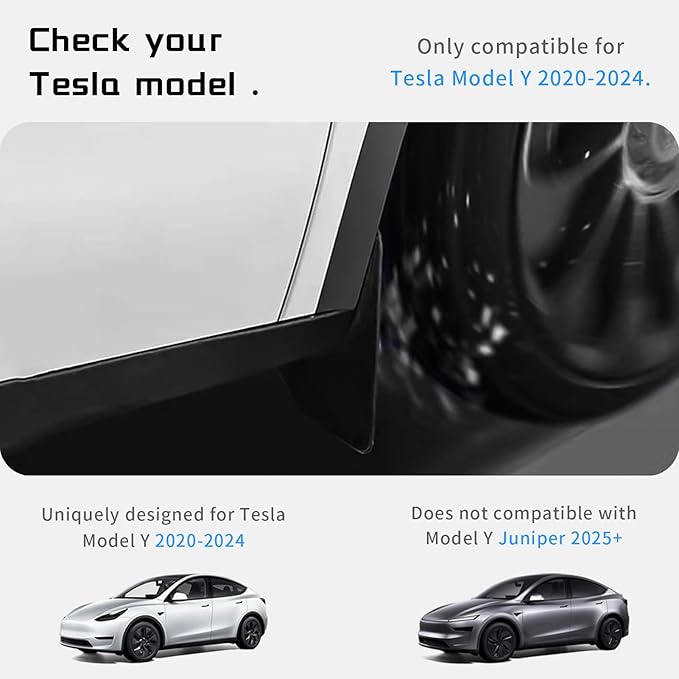 4Pcs for Tesla Model Y Mud Flaps Accessories 2020-2024(Not Fit Juniper) Splash Guards Tire Protector Mudguard Mudflaps