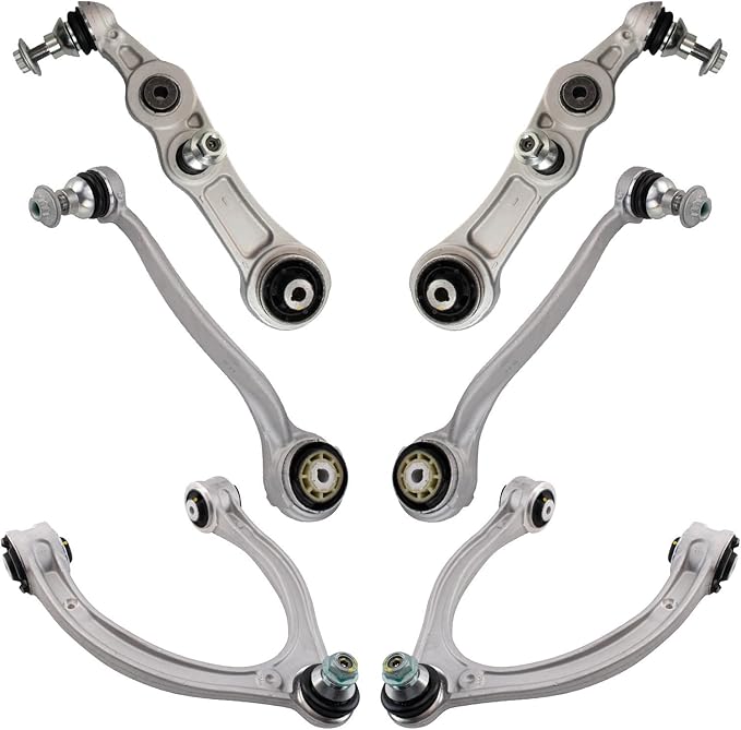 TRQ Front Control Arm with Ball Joint Set 6 Piece Compatible with 2015-2022 Mercedes-Benz C300 16-18 C350e 19-21 CLS450 17-19 E300 20-21 E350 18 E400 19-22 E450