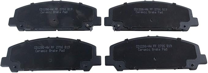 TRQ Front Brake Pads Ceramic Hardware Compatible with 2006-2010 Infiniti QX56 2006-2011 Nissan Armada 2007-2010 Titan