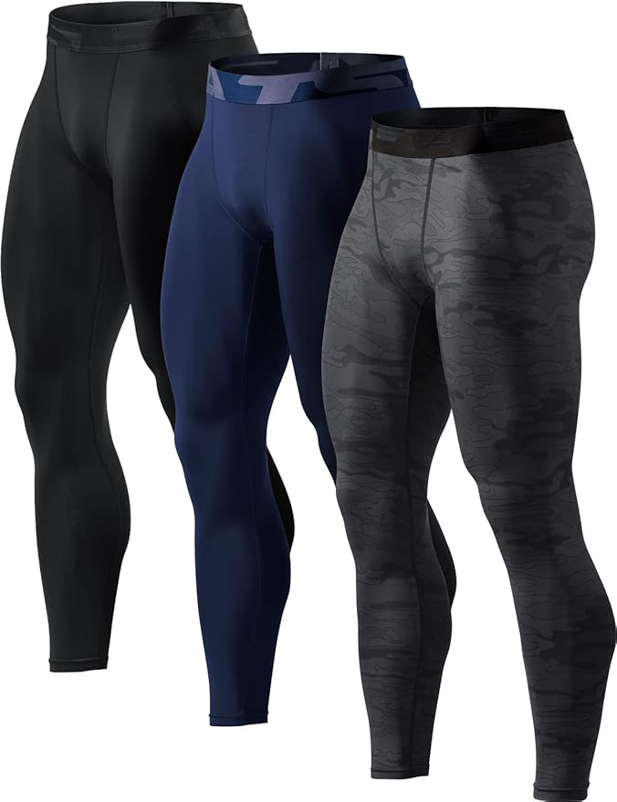 TSLA Men's Compression Pants - Cool Dry Athletic Sports Workout Running Tights Leggings Baselayer