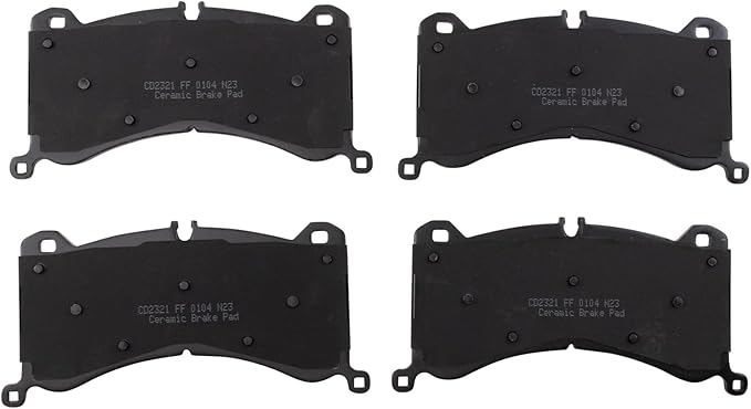TRQ Front Ceramic Brake Pad Set Includes Contact Point Grease Compatible with 2019 Audi e-tron Quattro 2021 e-tron Quattro 2022 e-tron Quattro