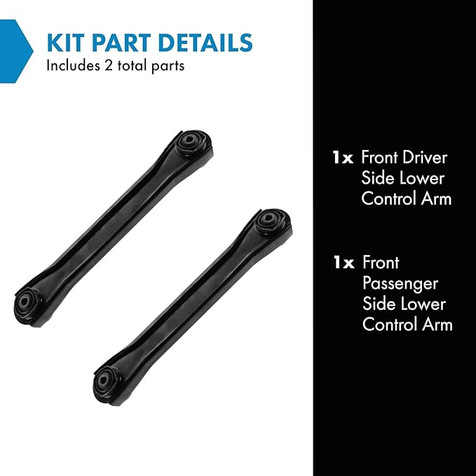 TRQ Front Lower Control Arm Driver and Passenger Side Compatible with 2000-2002 Dodge Ram 2500 2000-2002 Dodge Ram 3500