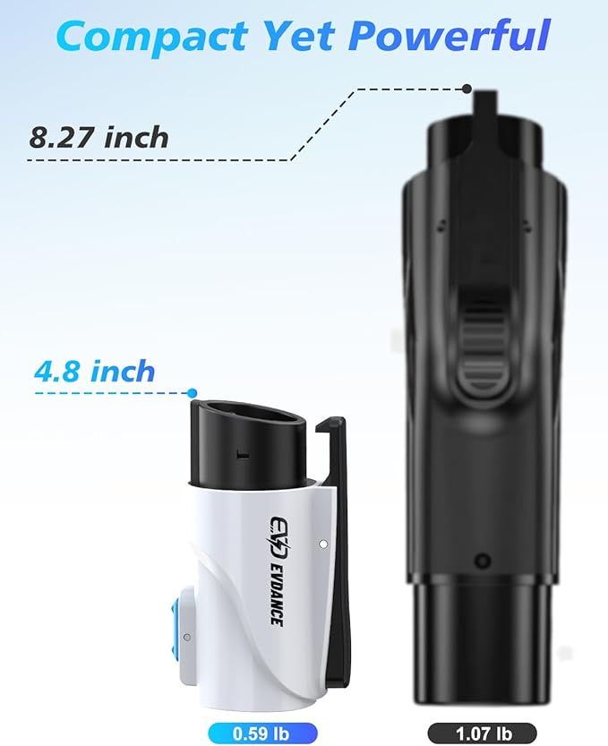 EVDANCE Tesla to J1772 Charging Adapter - Max 80A & 250V J1772 EV Adapter Compatible with Tesla Destination Chargers and Mobile Connectors (for Tesla Level 1/2 Chargers(80A Max), White)