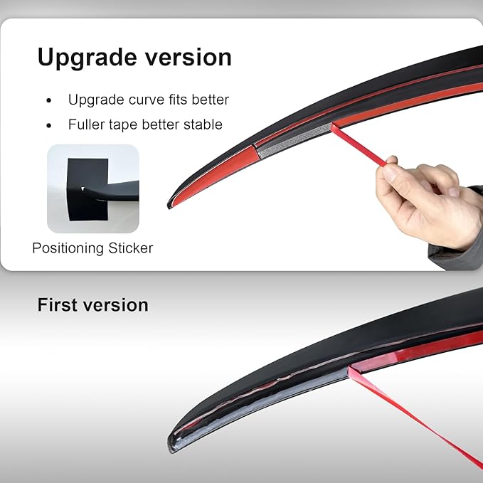 Spoiler Fit for Tesla Model 3 2017-2023, Upgrade ABS Material Rear Spoiler Wing OEM Rear Trunk Lip, Model 3 Accessories, Matte Black
