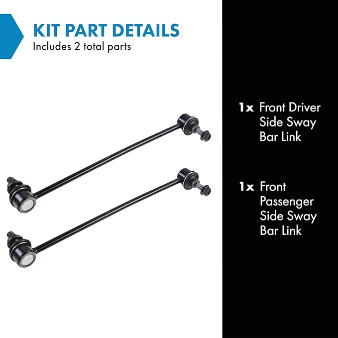 TRQ Front Sway Bar Stabilizer Link Set Compatible with 2001-2009 Volvo S60 1999-2006 S80 2001-2007 V70 2003-2007 XC70 2003-2014 XC90