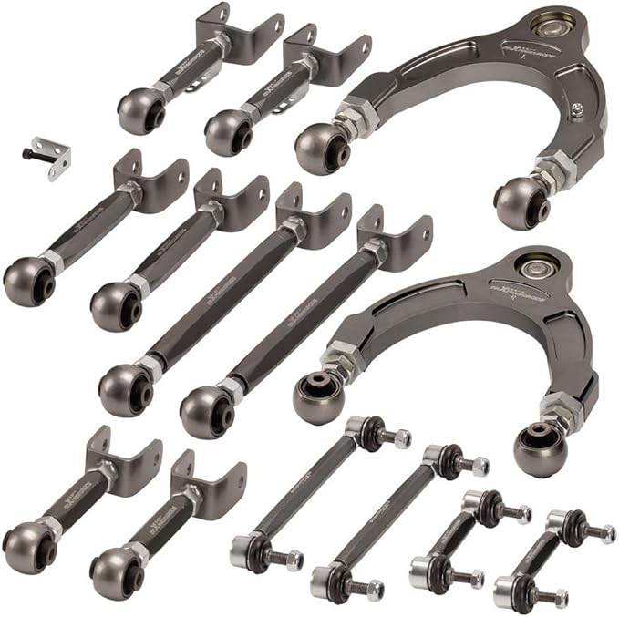 maXpeedingrods Suspension Control Arm Kit for Tesla Model 3/Model Y 2017-2023 Rear Toe Arm Trailing Control Arm Sway Bar End Links, Set of 14, Gray