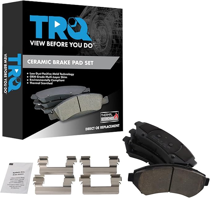 TRQ Front Posi Ceramic Brake Pad Kit for Chevy Pontiac Cadillac Buick