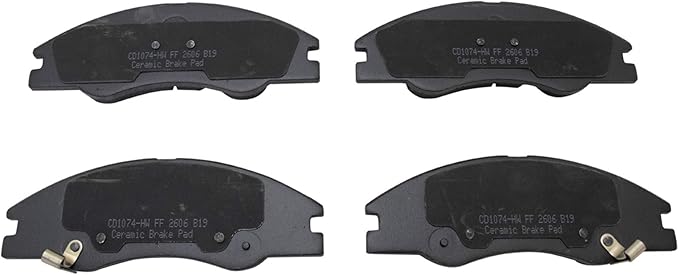 TRQ Front Brake Pads Ceramic Hardware Wear Sensor Compatible with 2004-2009 Kia Spectra 2005-2009 Spectra5