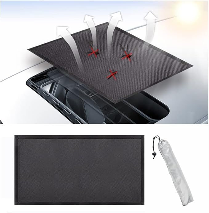 VARGTR Car Sunroof Sunshade,Sun Shade Magnetic Net,Car Roof Cover,Breathable Mesh Magnetic Sunroof Screen,UV Sun Protection for Baby Kids Breastfeeding When Parking on Trips(Large)