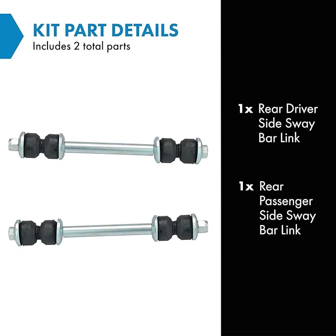 TRQ Rear Driver and Passenger Side Sway Bar Link Set Compatible with 2002-2005 Ford Explorer 2002-2005 Mercury Mountaineer 2003-2005 Lincoln Aviator
