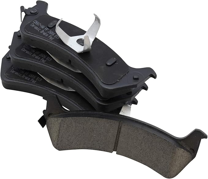 TRQ Rear Brake Pads Ceramic Hardware Wear Sensor Compatible with 1995-2001 Ford Explorer 2001-2003 Explorer Sport 2003-2005 Explorer Sport Trac 1998-2002 Ranger 1997-2001 Mercury Mountaineer