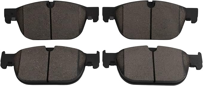 TRQ Front Ceramic Brake Pad Set Includes Contact Point Grease Compatible with 19-21 Volvo S60 345mm Rotors 17-21 S90 345mm Rotors 19-20 V60 345mm Rotors 20-21 V60 Cross Country 345mm Rotors
