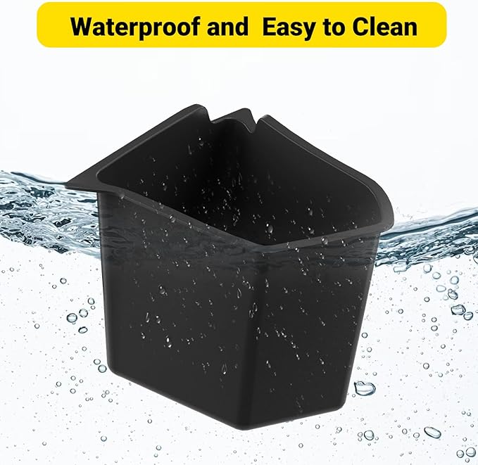 Model Y 5 Seater Rear Trunk Storage Bins with Lids for 2023-2024-(No for 2025 New Model Y Juniper) 2PCS Model Y Rear Trunk Storage Box TPE Waterproof Trunk Organizer Interior Accessories