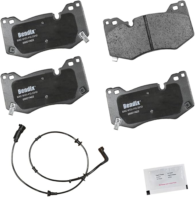 Bendix Priority1 CFC2312 Ceramic Front Brake Pads for Cadillac CT4 2021, CT5 2021-2020, Chevrolet Corvette 2022-2020