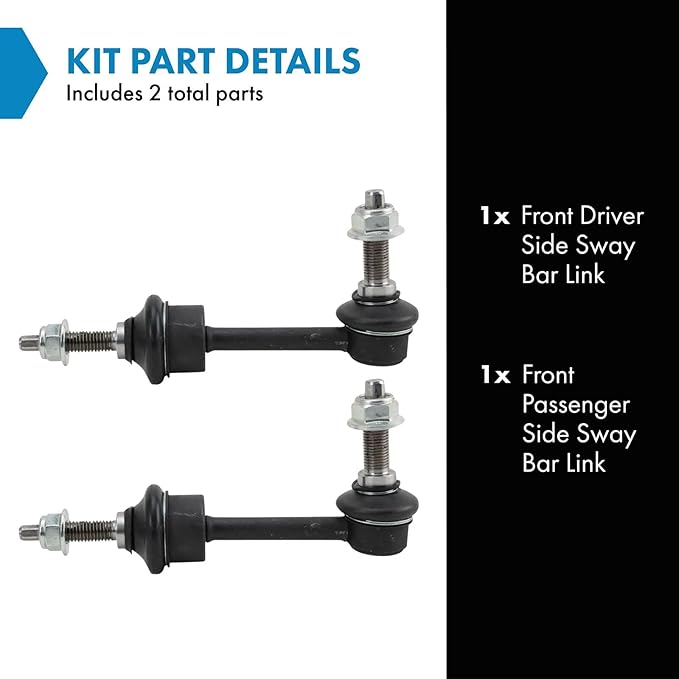 TRQ Front Sway Bar Stabilizer Link Set Compatible with 2014-2022 Ram 2500 2013-2022 3500