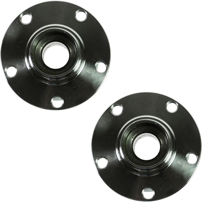 TRQ Rear Left and Right Wheel Bearing and Hub Assembly Set 2 Piece Compatible with 2002-2008 Audi A4