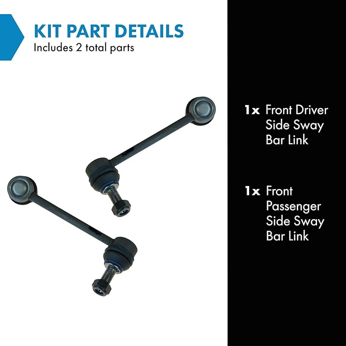 TRQ Sway Bar Link Left & Right Side Pair Front for 2007-2024 Dodge Freightliner Mercedes Benz