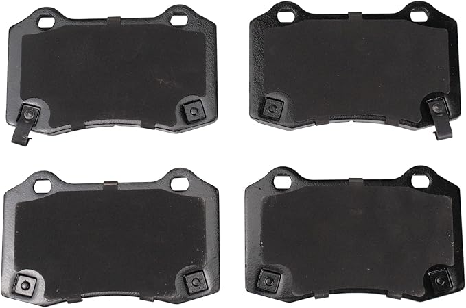 TRQ Rear Ceramic Brake Pad Set Compatible with 10-13 Hyundai Genesis Coupe with 4 Piston Rear Calipers 14 Genesis Coupe 2.0T 14-16 Genesis Coupe 3.8 12-15 Tesla Model S