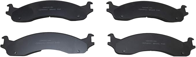 TRQ Front Posi Ceramic Brake Pad Kit Set for B2500 / E250 Van E350 Super Duty E450 F250 Truck F350 Ram 2500 3500