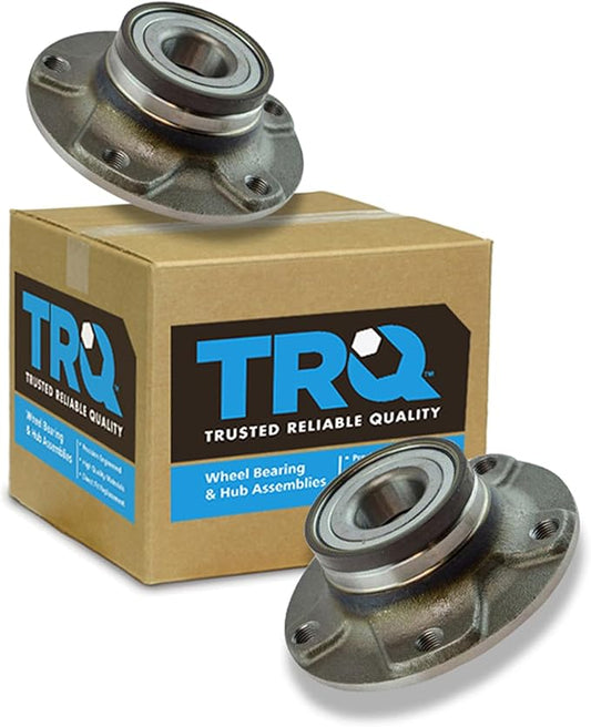 TRQ 2 Piece Rear Passenger Side Driver & Passenger Side Wheel Bearing & Hub Assembly Set Compatible with 2013-2016 Dodge Dart