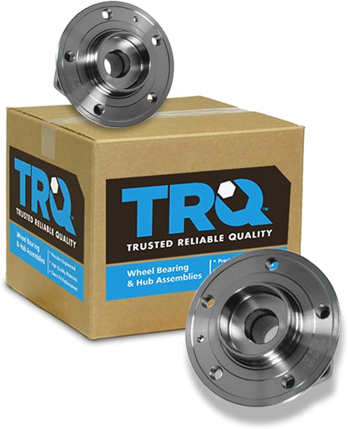 TRQ 2 Piece Front Wheel Bearing & Hub Assembly Set Compatible with 1999-2004 Volvo C70 1999-2000 S70 V70