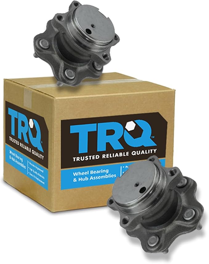 TRQ 2 Piece Rear Passenger Side Driver & Passenger Side Wheel Bearing & Hub Assembly Set Compatible with 2007-2012 Nissan Sentra