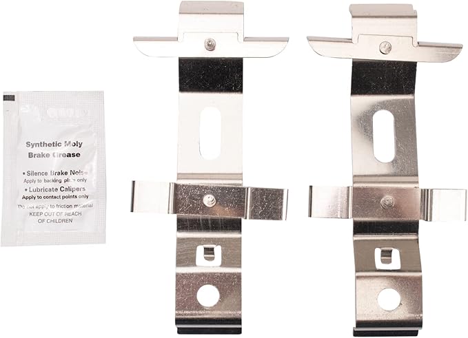 TRQ Front Ceramic Brake Pad Set Includes Contact Point Grease and Hardware Compatible with 21-22 Ford Mustang GT 6 Piston Brembo Calipers 21-22 Mustang Mach 1 6 Piston Brembo Calipers