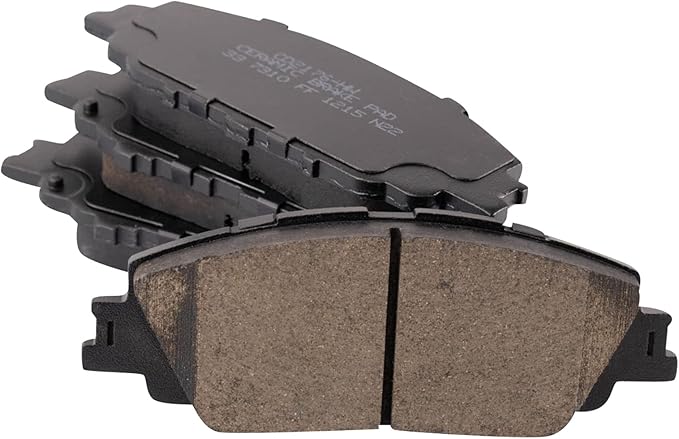 TRQ Front Ceramic Brake Pad Set Compatible with 19 Toyota Corolla Hatchback 20-22 Prius Prime 23-24 Prius 20-21 Corolla L LE SE SE Nightshade XLE XSE 21 Corolla SE Apex XSE Apex 22-24 Corolla