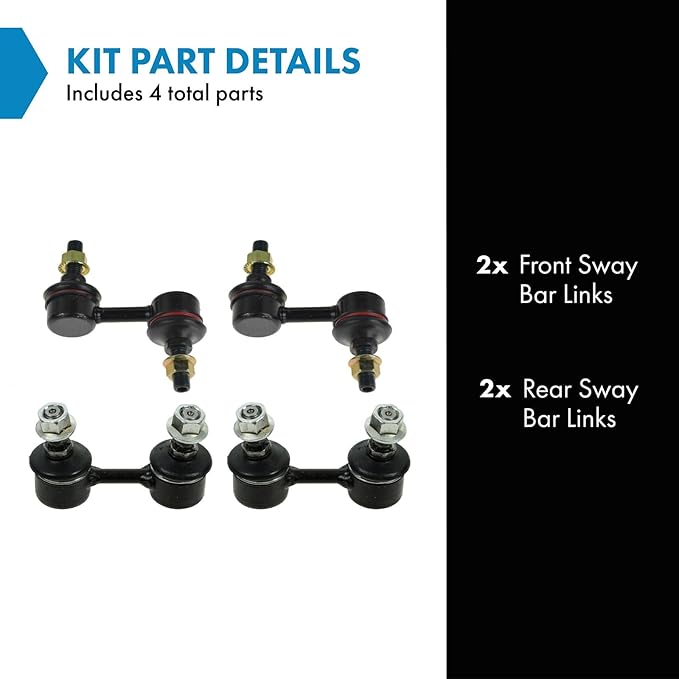 TRQ Sway Bar Stabilizer Link Set Front & Rear Compatible with 92-96 Diamante