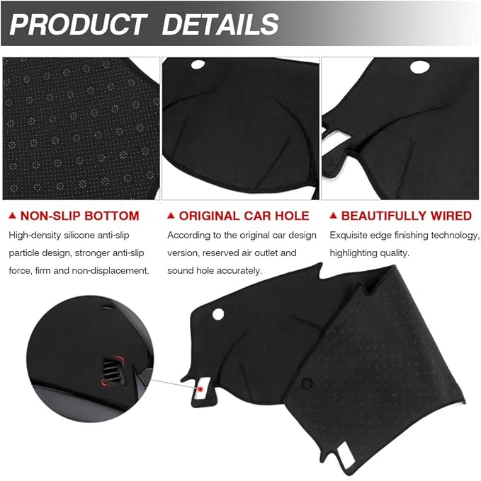 Autorder Dashboard Cover Mat for 2020-2025 2026 Nissan Sentra Accessories Dash Cover Flannel Dash Mat Sunshade Glare UV Rays Protector
