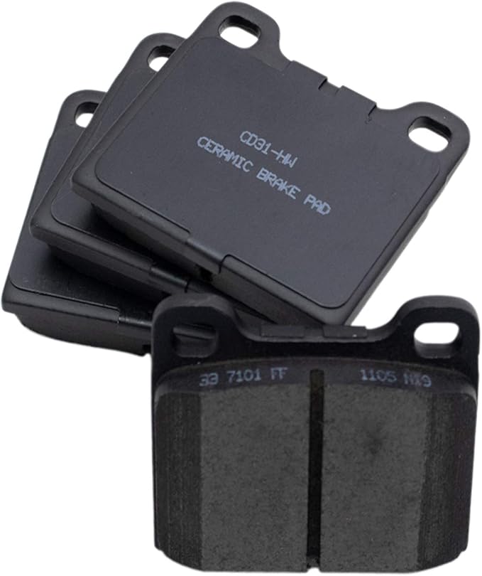 TRQ Front and Rear Ceramic Brake Pad Set Compatible with 1998-04 Volvo C70 1993-97 850 1990-93 240 1985-92 740 1992-95 940 1992-97 960 without Independent Rear Suspension