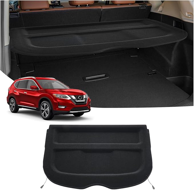 Powerty Cargo Cover for Nissan Rogue Sport 2017-2023 Accessories Trunk Security Shield Shade Black (Not for Nissan Rogue)