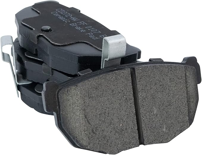 TRQ Rear Ceramic Brake Pad Set Compatible with 1989-98 Nissan 240SX 84-85 200SX Turbo 86-88 200SX 84-88 300ZX 89 300ZX To 1-31-89 Production Date