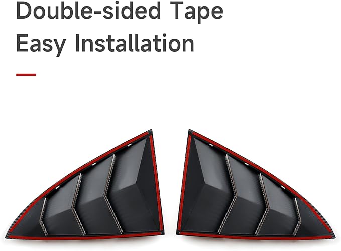 for Tesla Model 3 2017-2026 Accessories Rear Side Window Cover Louver Trim Air Vent Scoop Louver Carbon Style ABS Decal Sun Rain Shade Vent Sport Style