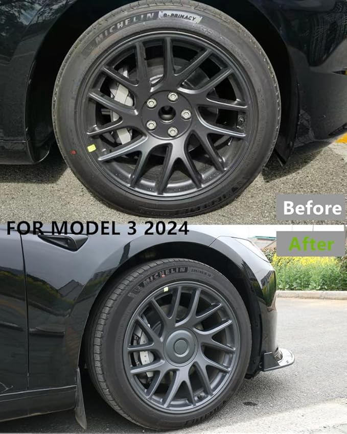 Wheel Center Cap for Tesla Model 3 2024 2025 Highland Wheel Hub Caps Wheel Center Cover Model 3 Replacement Exterior Accessories - Set of 4