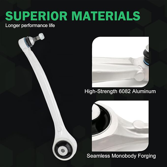 Front Lower Control Arm with Ball Joints Compatible with Tesla Model S 2014-2023，Tesla Model X 2016-2023, 104157500A,104157000A