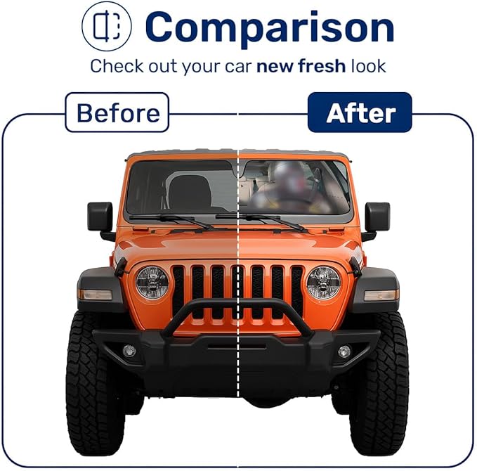 Horror J Windshield Sun Shade for Car SUV Truck (53x17 Inches), Automobile Sunshade, Protector Blocks UV, Christmas Car Decor